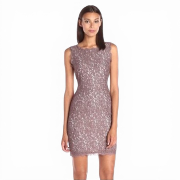 NWT Adrianna Papell Lace Sheath Dress Size 10 Sleeveless Scalloped Formal